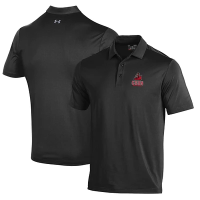 Men's Under Armour Black Cal State Northridge Matadors Performance Polo