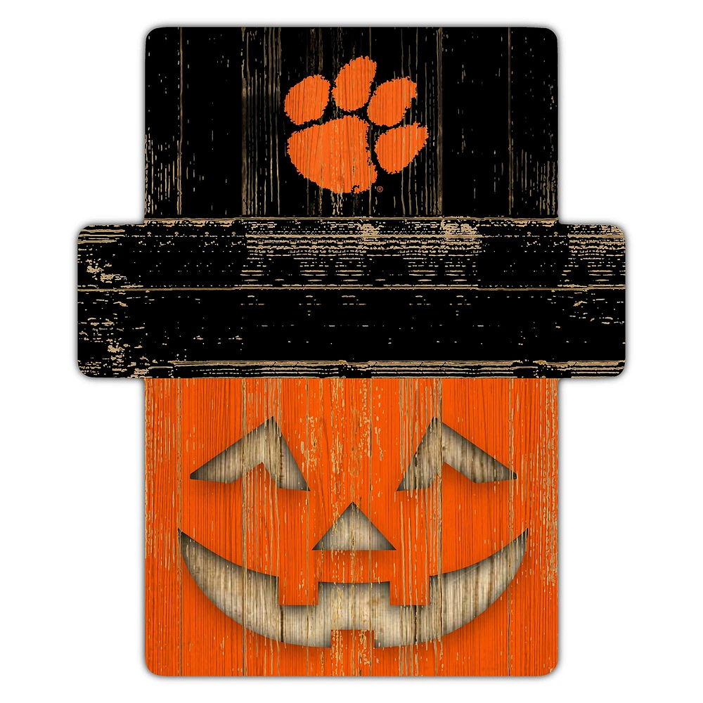 Clemson Tigers 12" x 12" Jack-O-Lantern Display