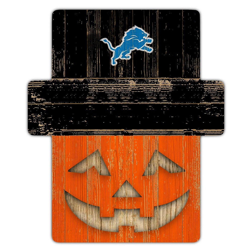 Detroit Lions 12" x 12" Jack-O-Lantern Display
