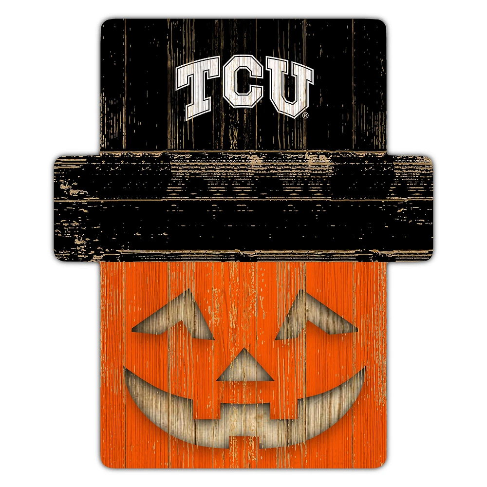 TCU Horned Frogs 12" x 12" Jack-O-Lantern Display