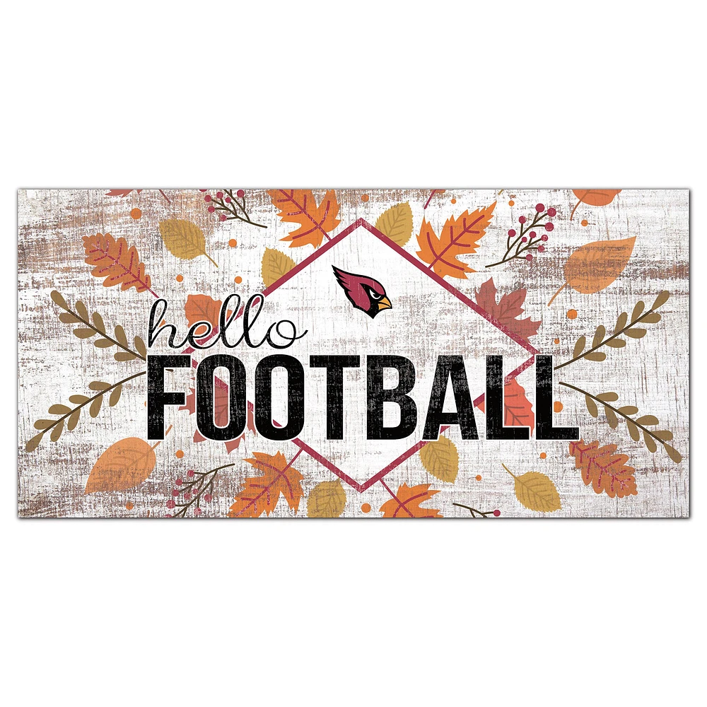 Arizona Cardinals 6'' x 12'' Hello Football Wall Art
