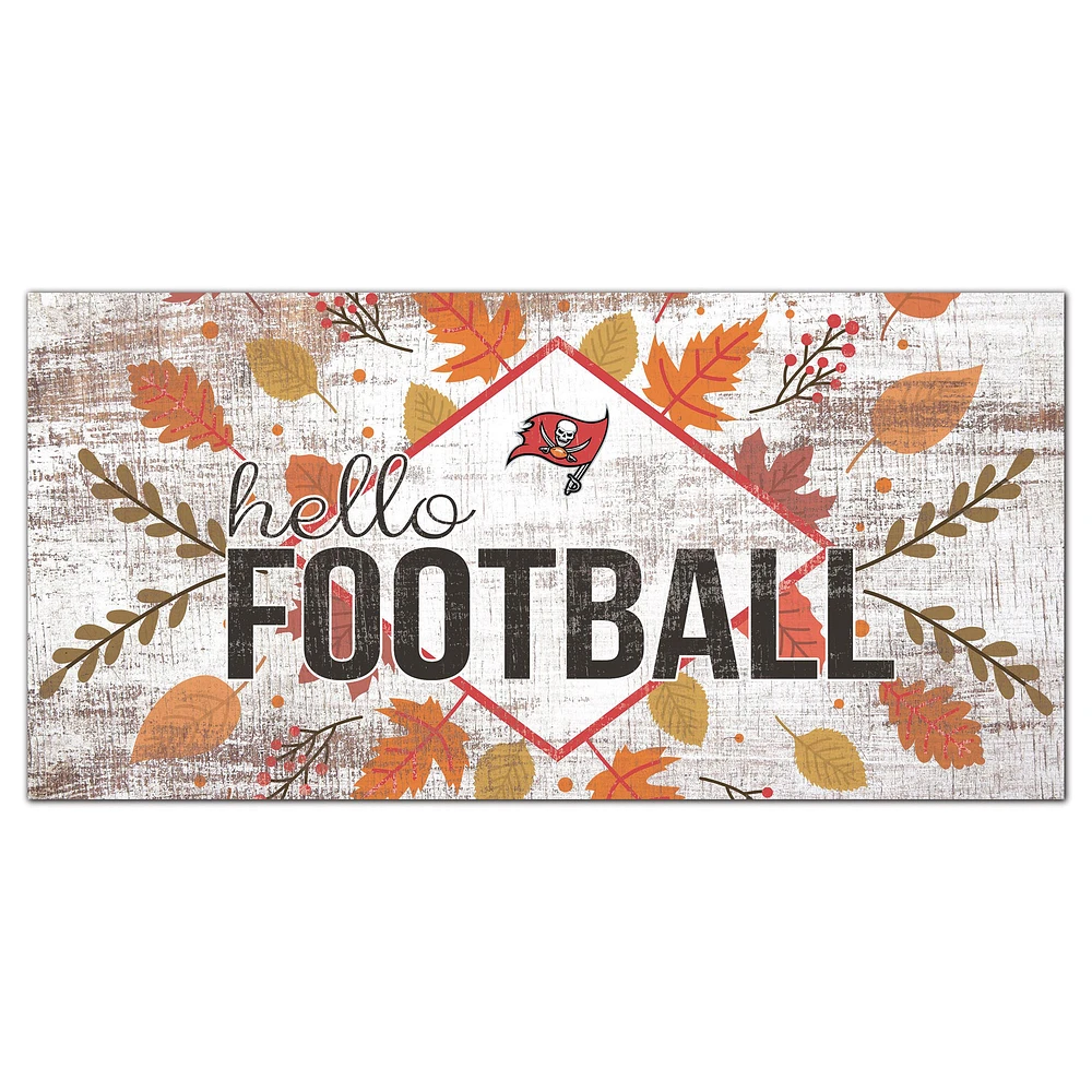 Tampa Bay Buccaneers 6'' x 12'' Hello Football Wall Art
