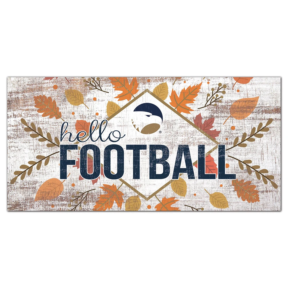 White Georgia Southern Eagles 6'' x 12'' Hello Football Wall Art