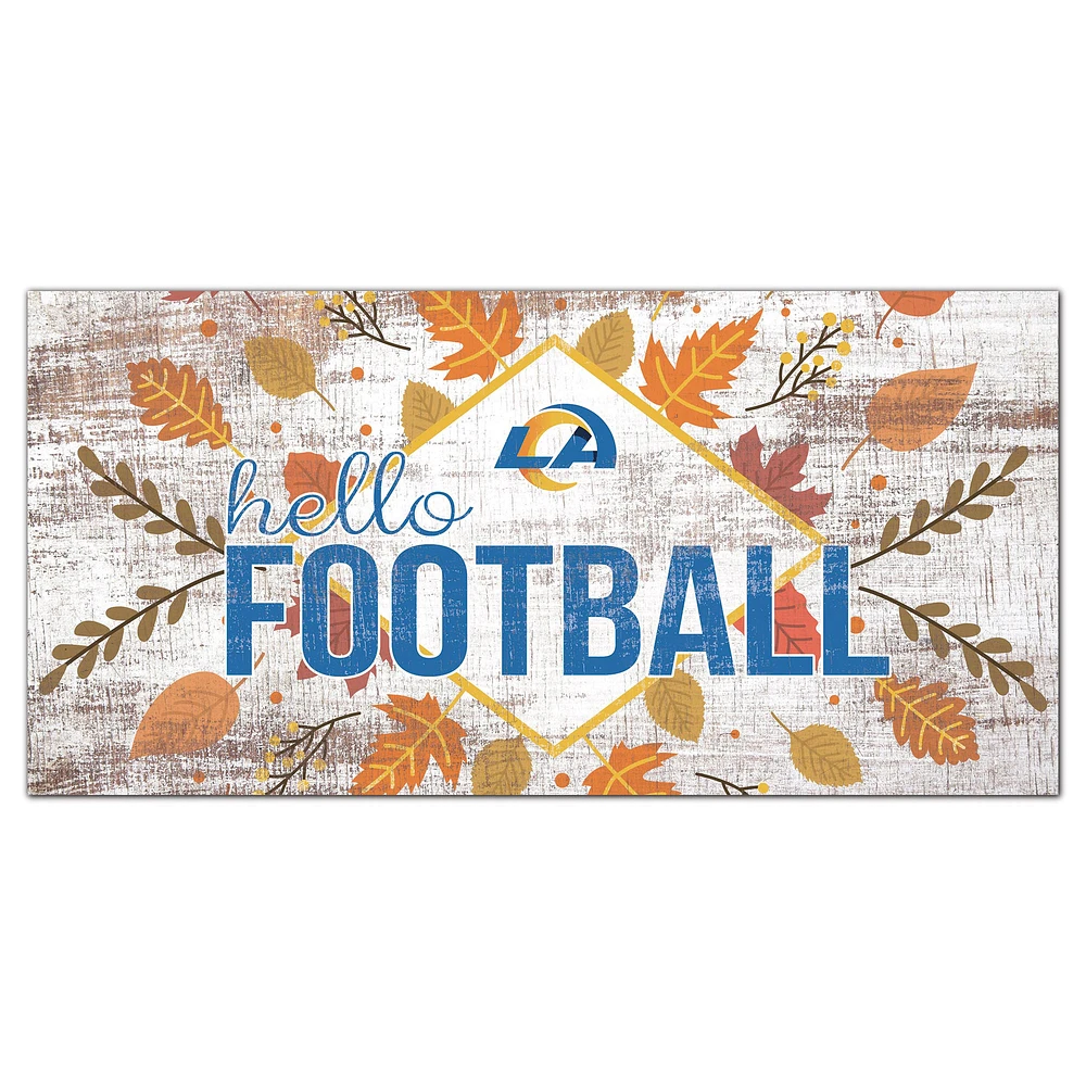 Los Angeles Rams 6'' x 12'' Hello Football Wall Art