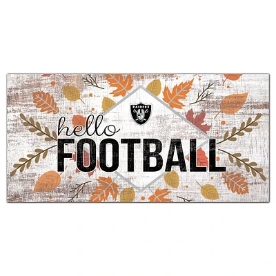 Las Vegas Raiders 6'' x 12'' Hello Football Wall Art