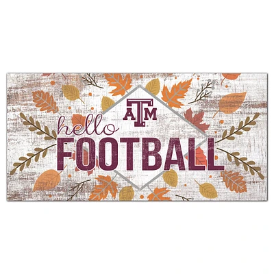 Texas A&M Aggies 6'' x 12'' Hello Football Wall Art