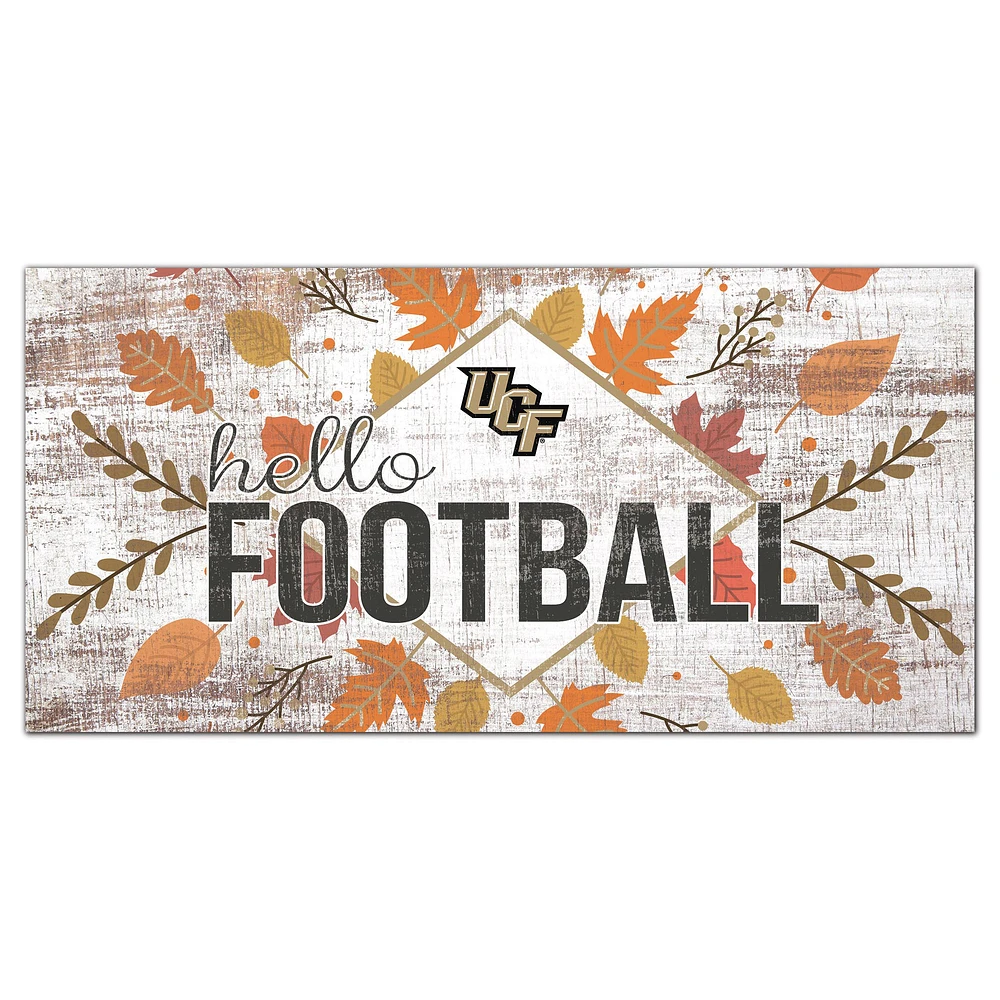UCF Knights 6'' x 12'' Hello Football Wall Art