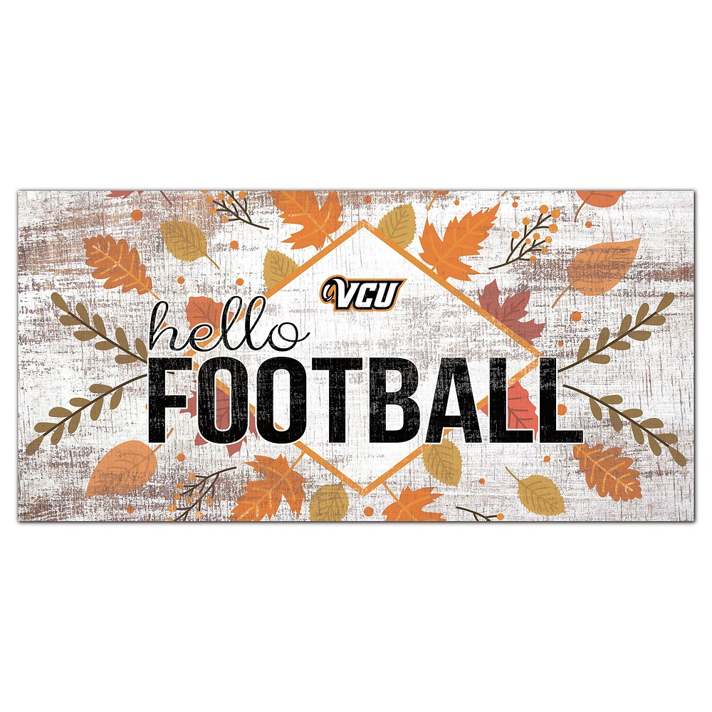 VCU Rams 6'' x 12'' Hello Football Wall Art