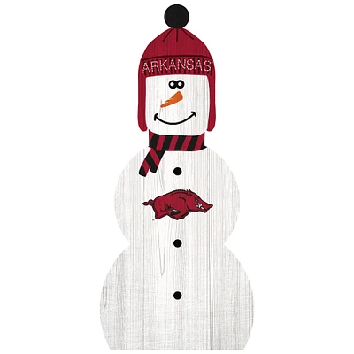 Arkansas Razorbacks 31'' Snowman Leaner