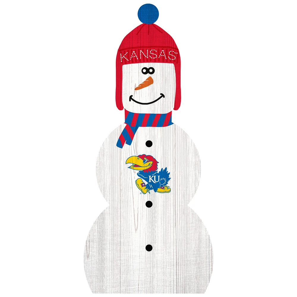 Kansas Jayhawks 31'' Snowman Leaner