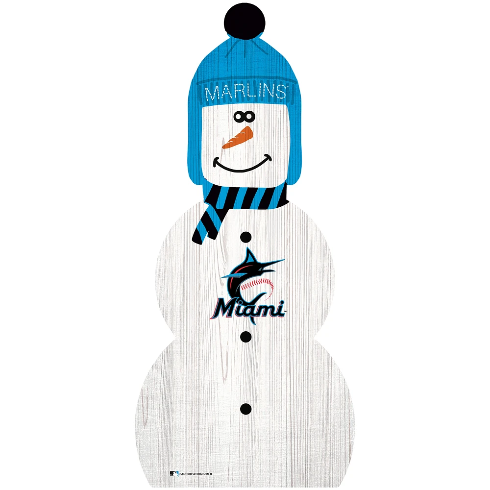 Miami Marlins 31'' Snowman Leaner