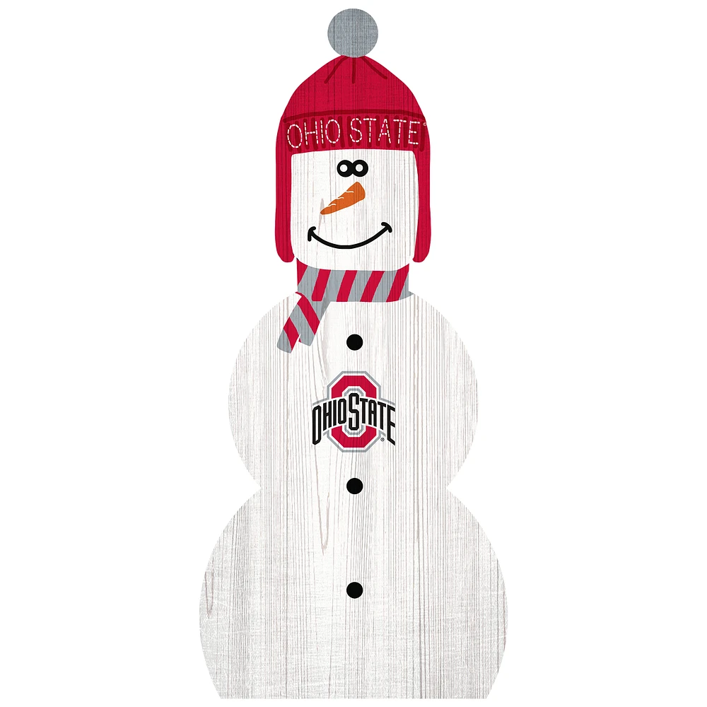 Ohio State Buckeyes 31'' Snowman Leaner
