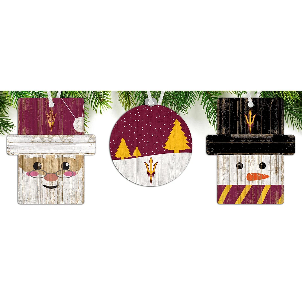 Arizona State Sun Devils 3-Pack Ornament Set
