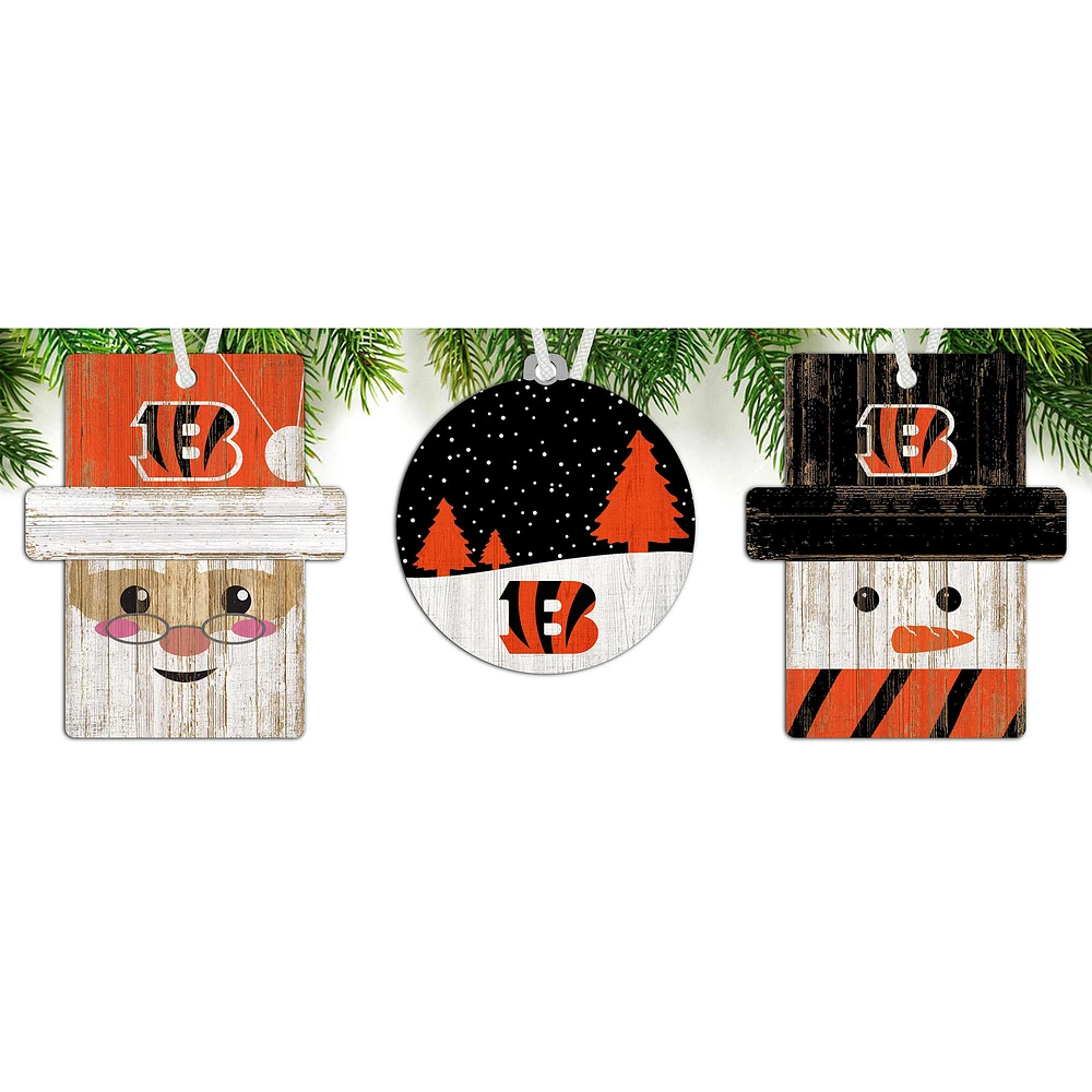 Cincinnati Bengals 3-Pack Ornament Set