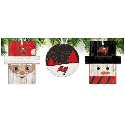 Tampa Bay Buccaneers 3-Pack Ornament Set
