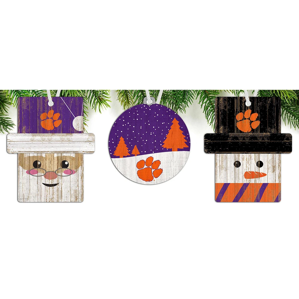 Clemson Tigers 3-Pack Ornament Set
