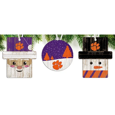 Clemson Tigers 3-Pack Ornament Set