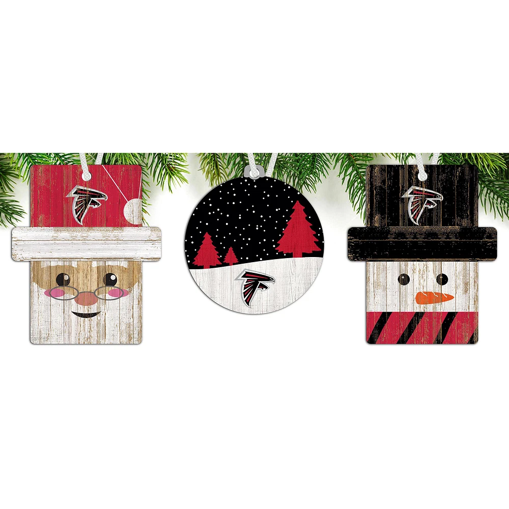 Atlanta Falcons 3-Pack Ornament Set