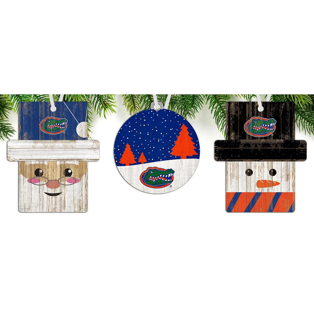 Florida Gators 3-Pack Ornament Set