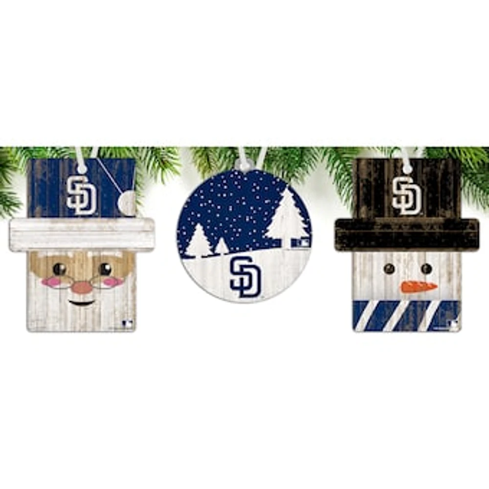 San Diego Padres 3-Pack Ornament Set