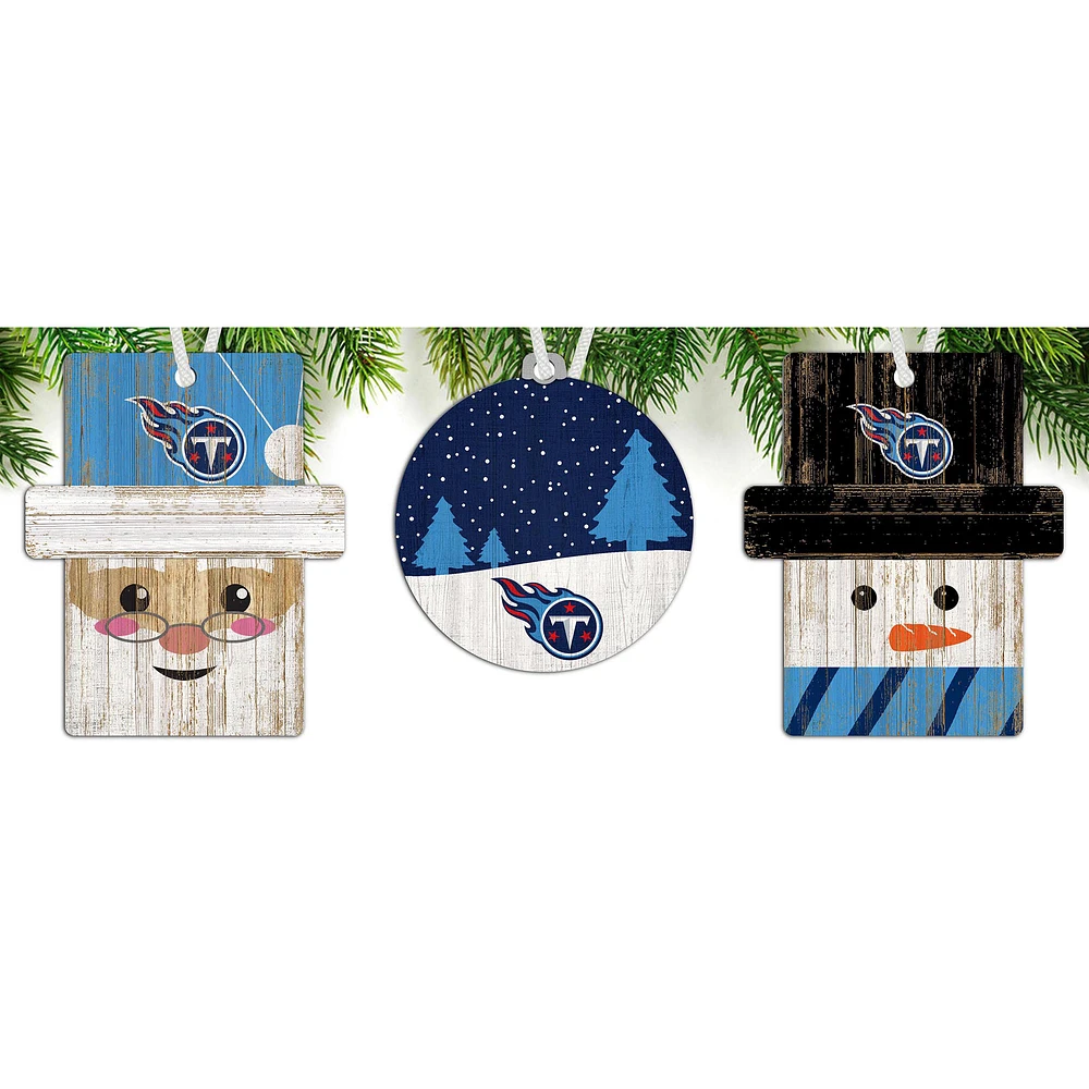 Tennessee Titans 3-Pack Ornament Set