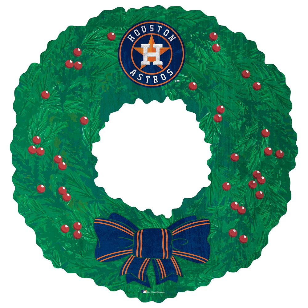 Houston Astros 16'' Team Wreath Sign