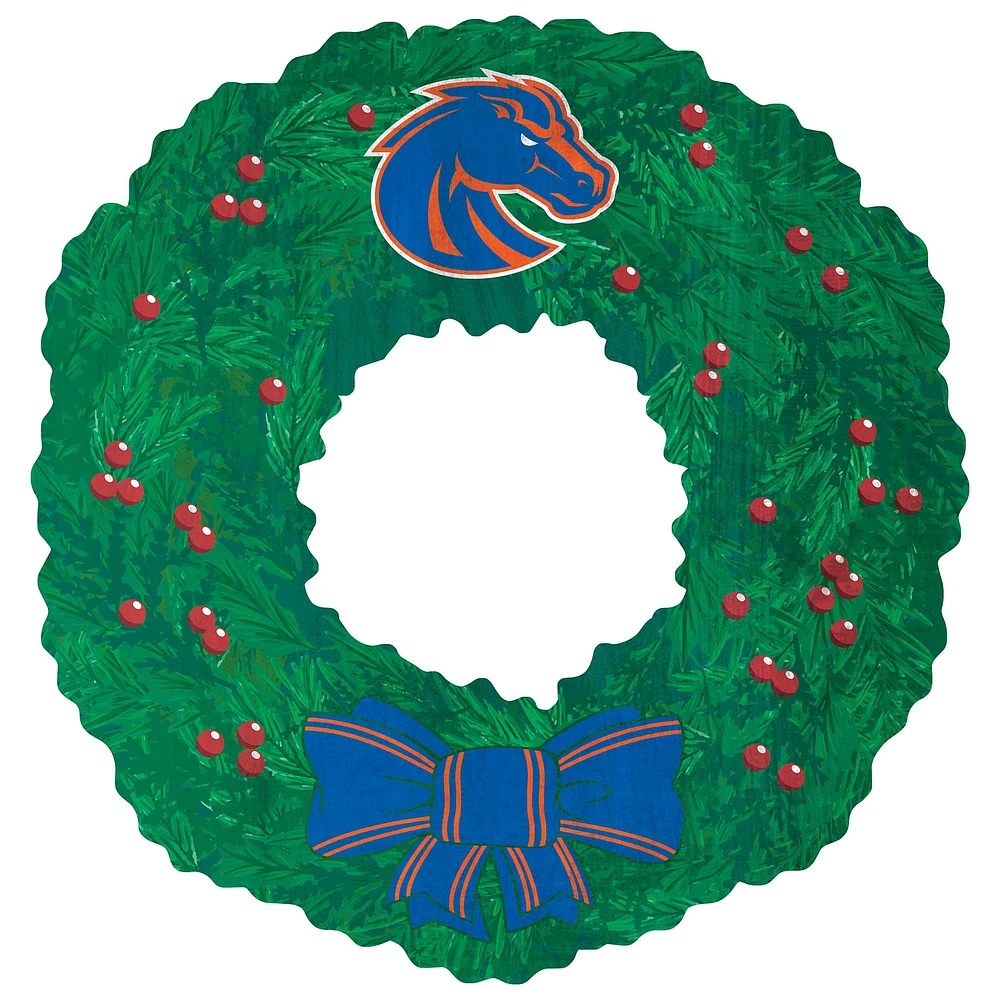 Boise State Broncos 16'' Team Wreath Sign