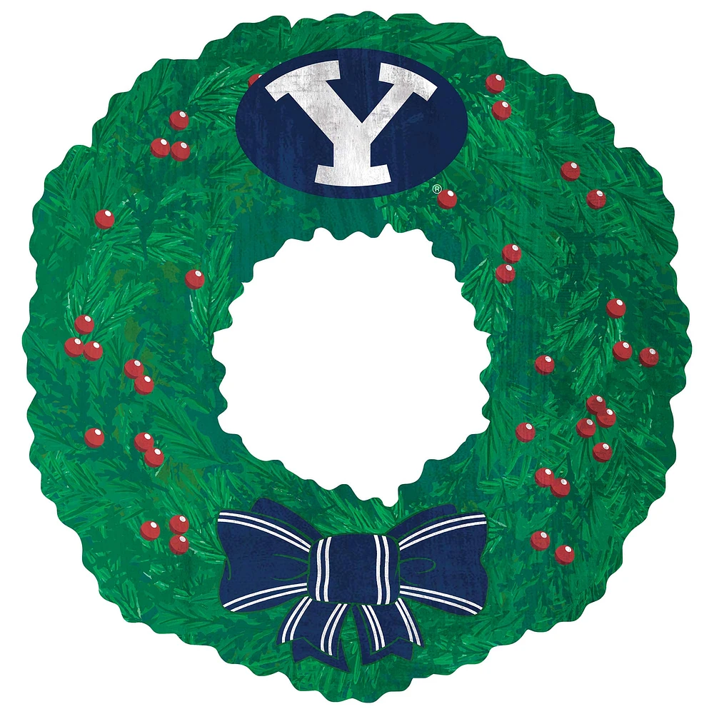 BYU Cougars 16'' Team Wreath Sign