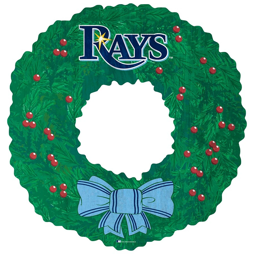 Tampa Bay Rays 16'' Team Wreath Sign