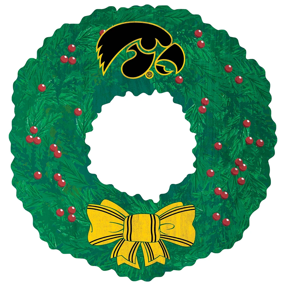 Iowa Hawkeyes 16'' Team Wreath Sign