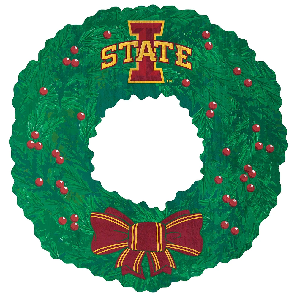Iowa State Cyclones 16'' Team Wreath Sign