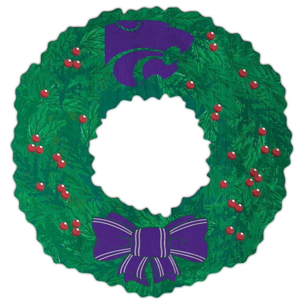 Kansas State Wildcats 16'' Team Wreath Sign
