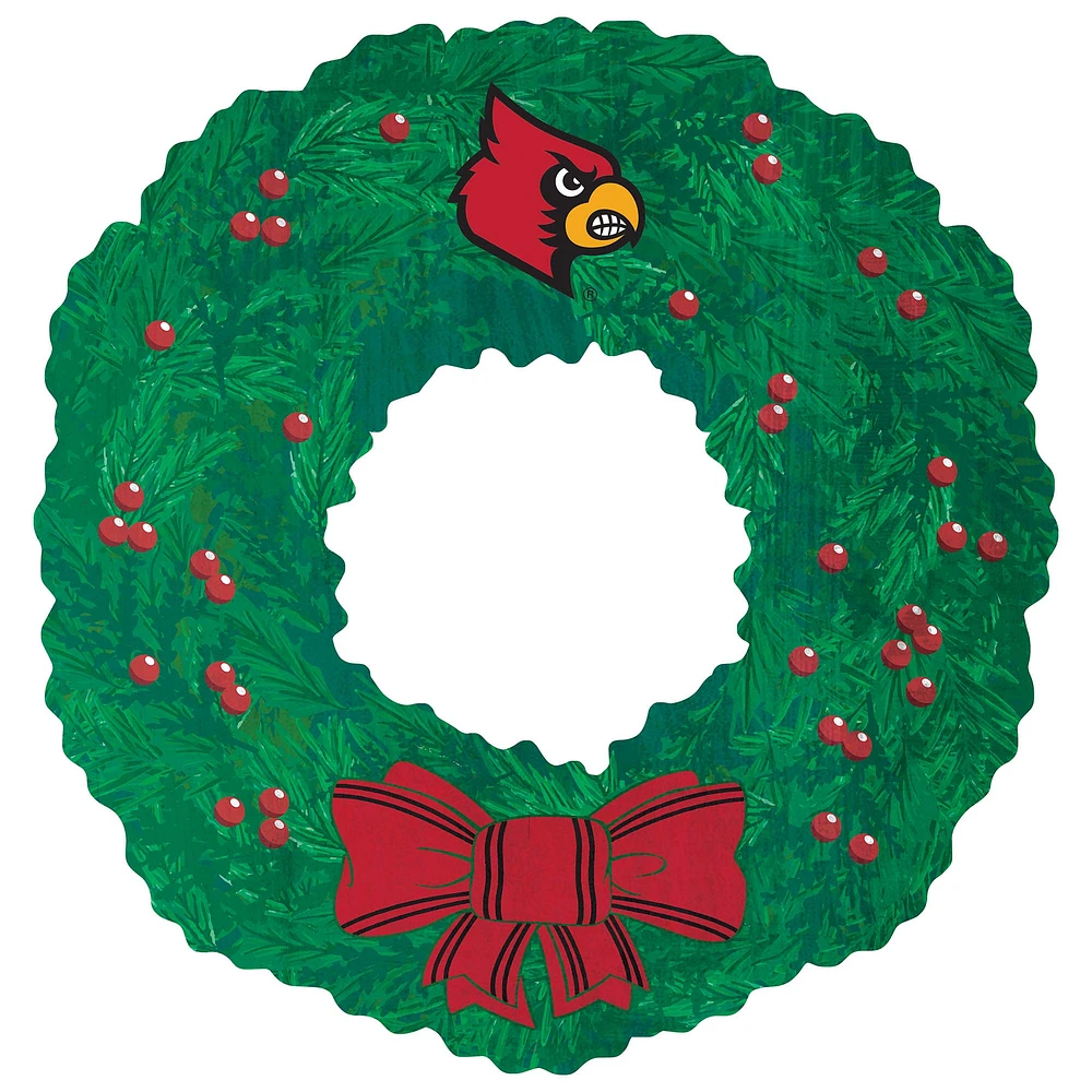 Louisville Cardinals 16'' Team Wreath Sign