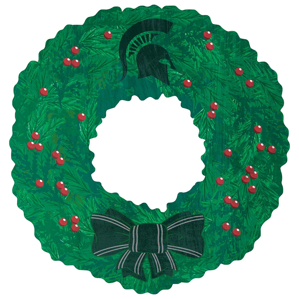 Michigan State Spartans 16'' Team Wreath Sign