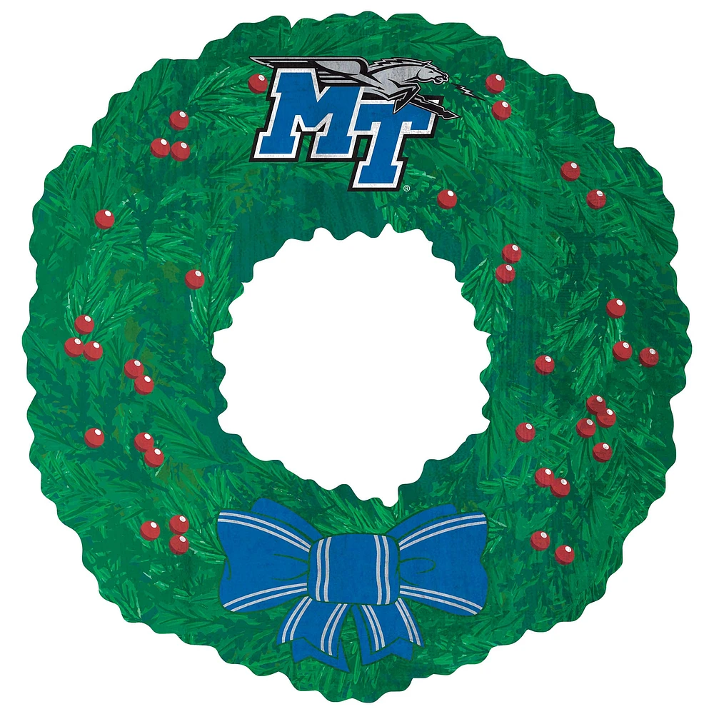 MTSU Blue Raiders 16'' Team Wreath Sign
