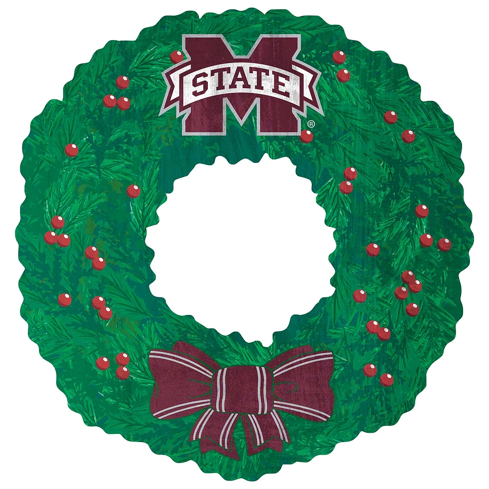 Mississippi State Bulldogs 16'' Team Wreath Sign