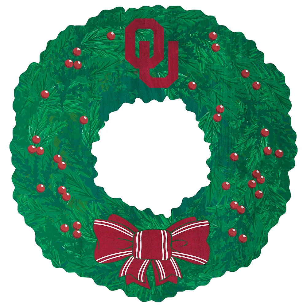 Oklahoma Sooners 16'' Team Wreath Sign