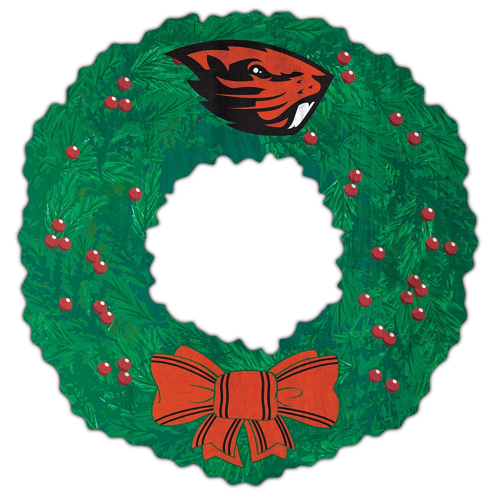 Oregon State Beavers 16'' Team Wreath Sign