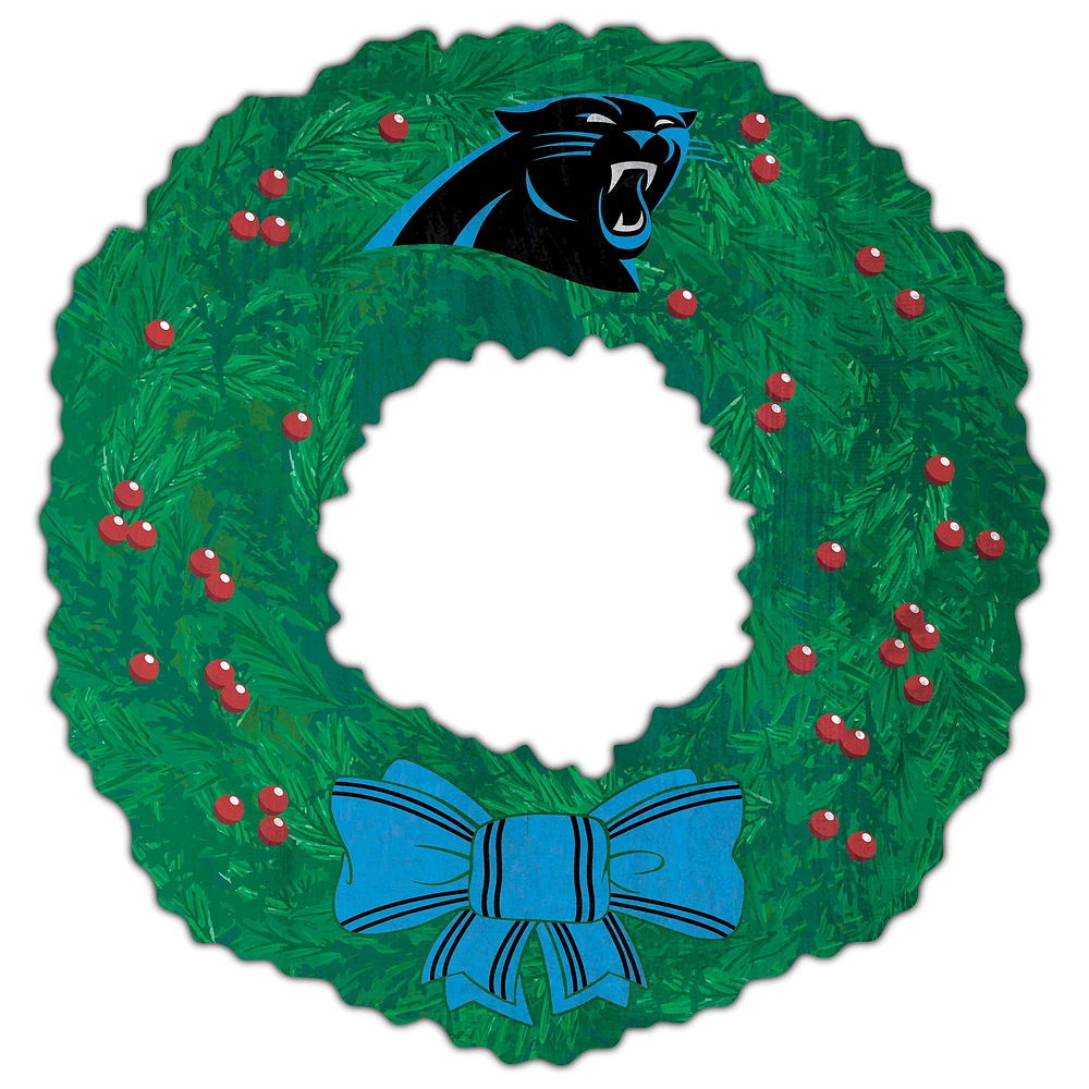Carolina Panthers 16'' Team Wreath Sign