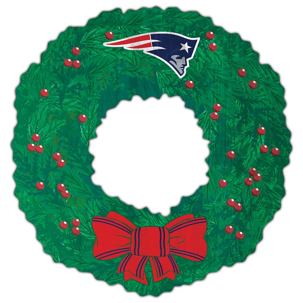 New England Patriots 16'' Team Wreath Sign