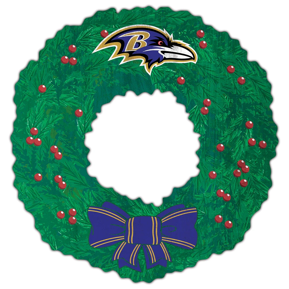 Baltimore Ravens 16'' Team Wreath Sign