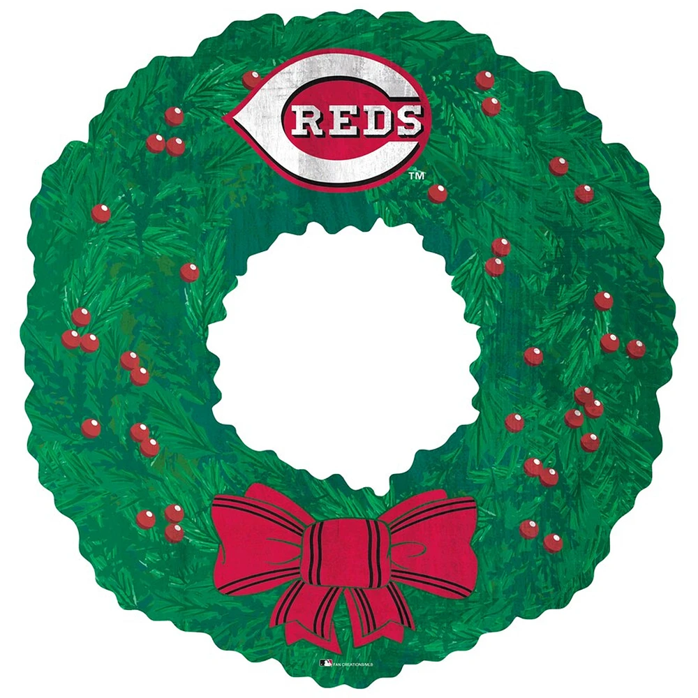 Cincinnati Reds 16'' Team Wreath Sign