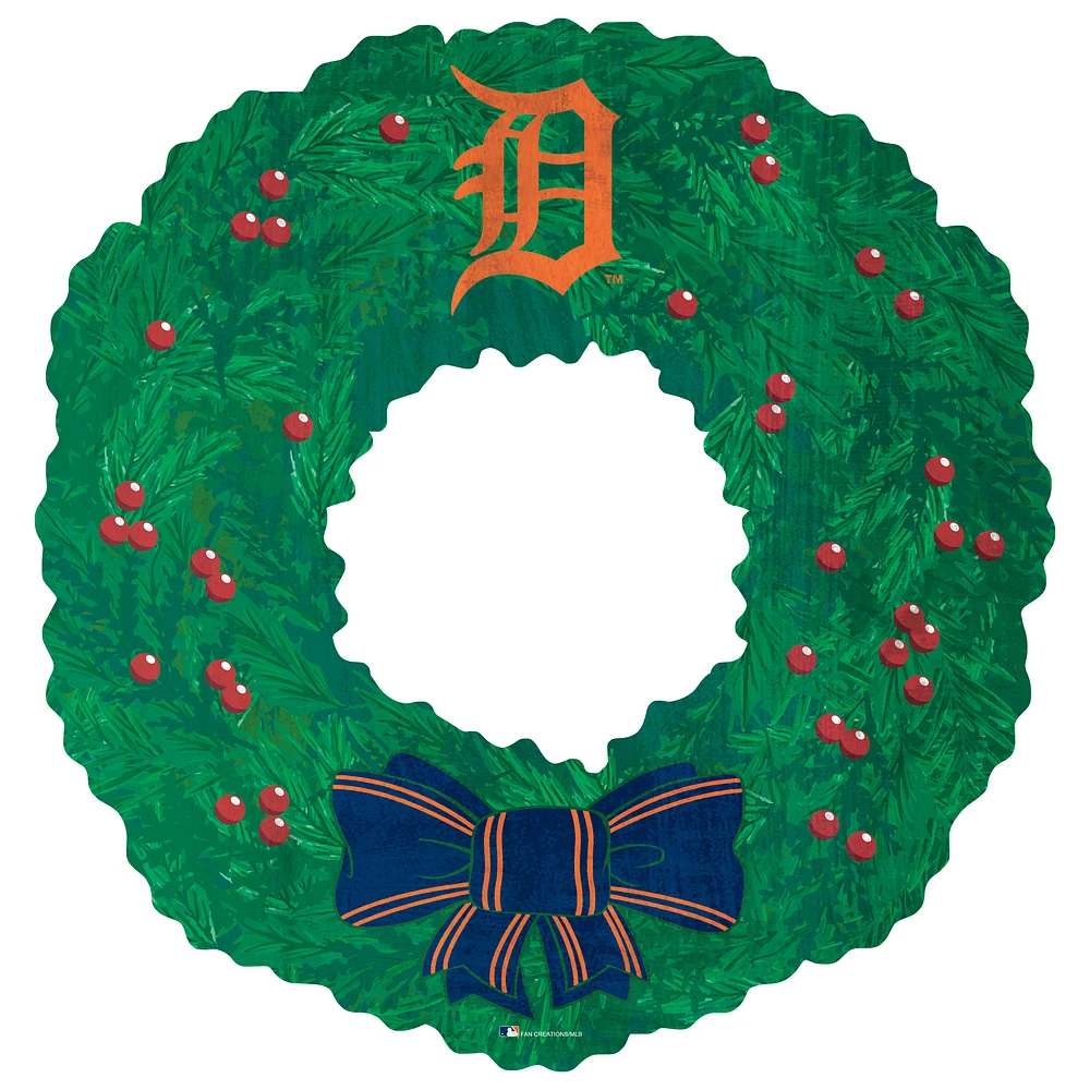 Detroit Tigers 16'' Team Wreath Sign