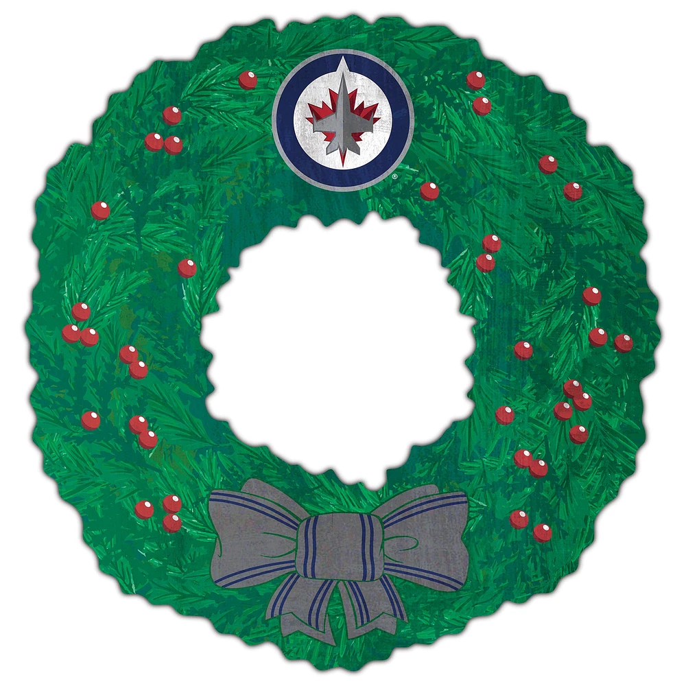 Winnipeg Jets 16'' Team Wreath Sign