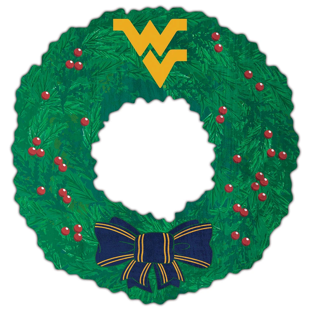 West Virginia Mountaineers 16'' Team Wreath Sign