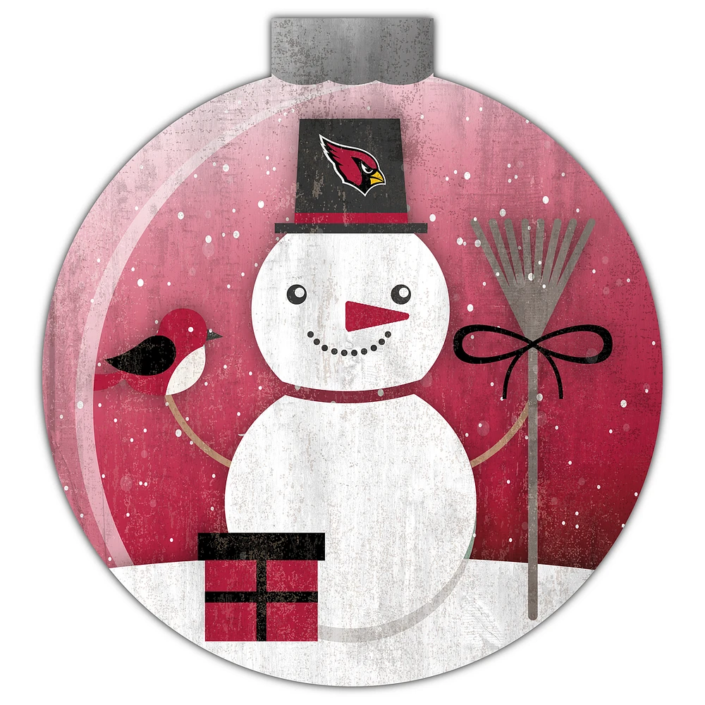 Arizona Cardinals 12'' Snow Globe Wall Art