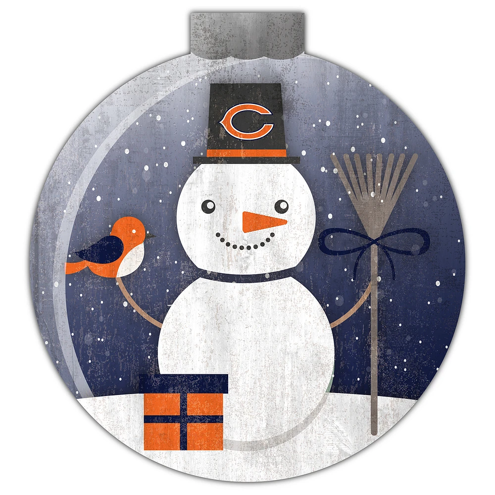 Chicago Bears 12'' Snow Globe Wall Art