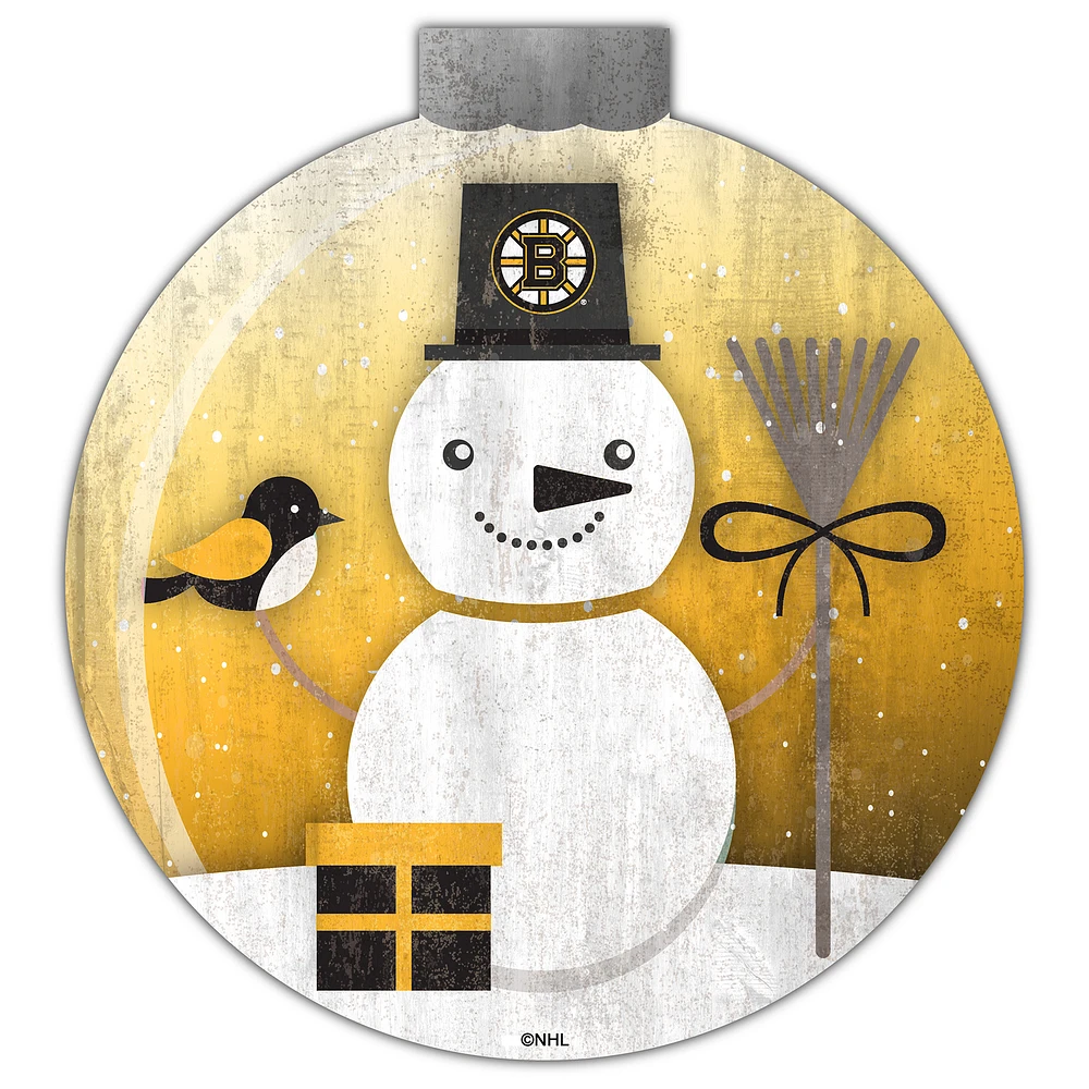 Boston Bruins 12'' Snow Globe Wall Art