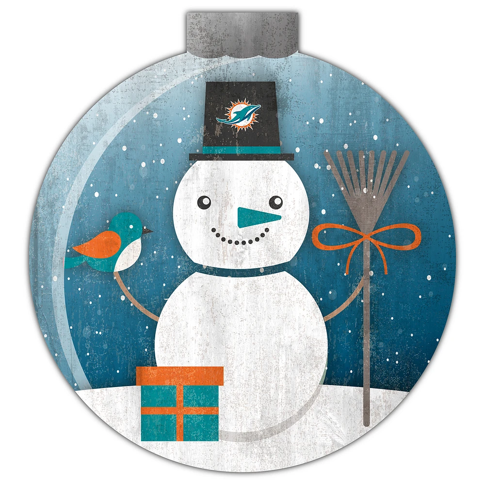 Miami Dolphins 12'' Snow Globe Wall Art