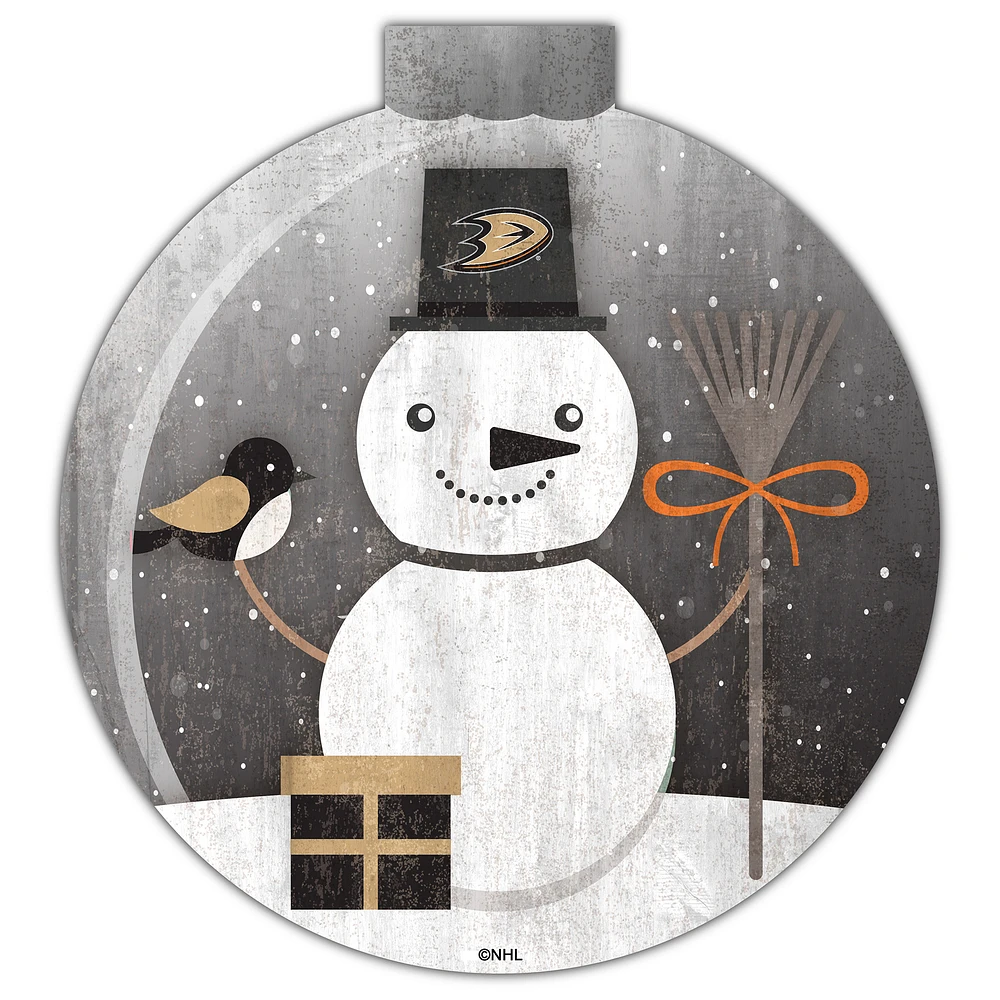 Anaheim Ducks 12'' Snow Globe Wall Art